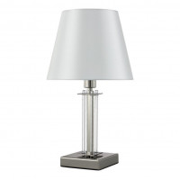 Настольная лампа Nicolas LG1 Nickel/White Crystal Lux