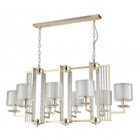 Подвесная люстра Nicolas SP8 L1000 Gold/White Crystal Lux